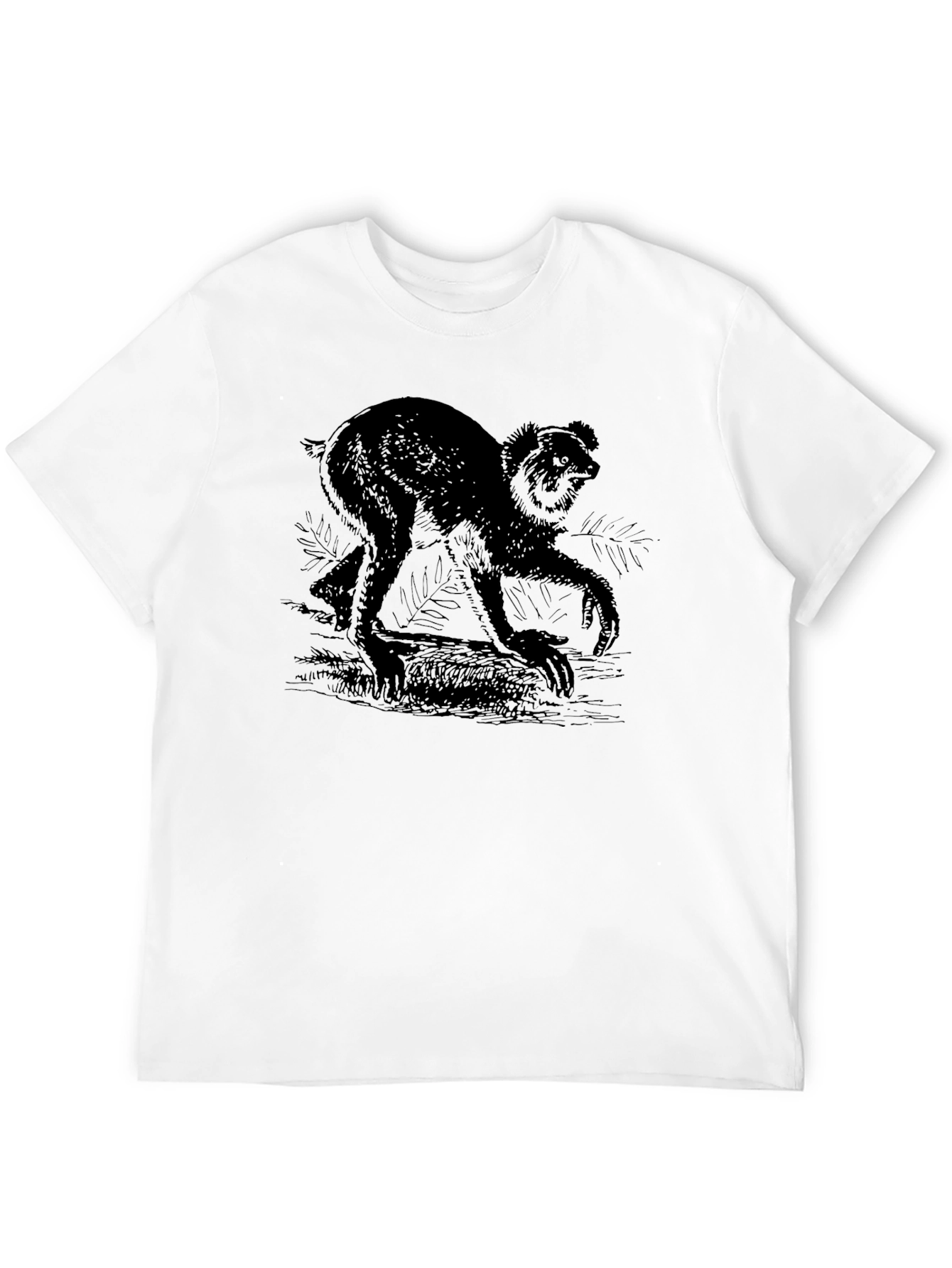Retro Monkey Graphic Tee - Black Unisex Shirt