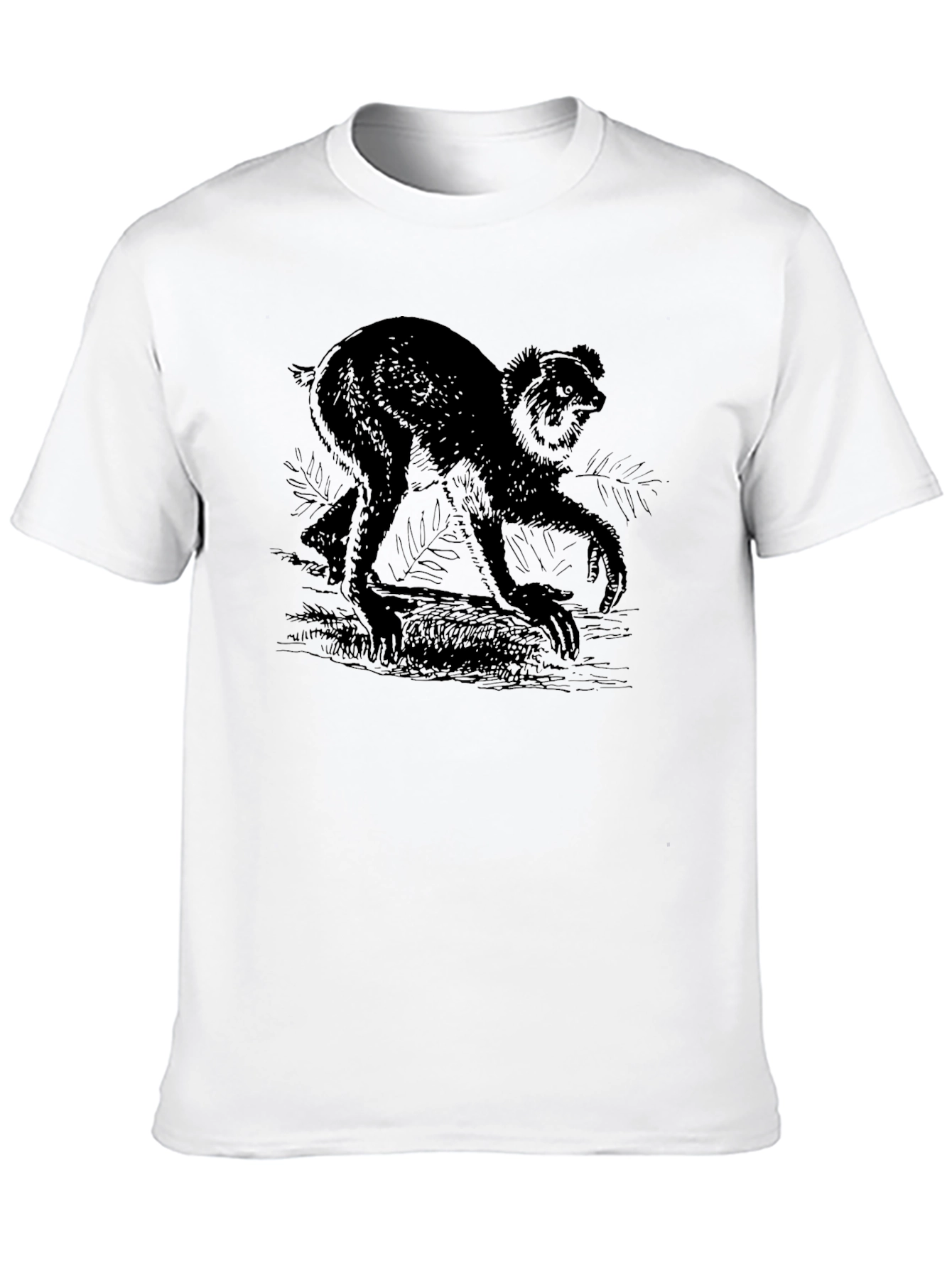 Retro Monkey Graphic Tee - Black Unisex Shirt