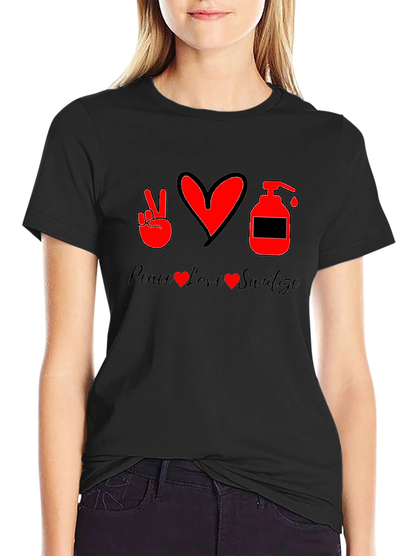 Peace Love Sanitize Graphic T-Shirt
