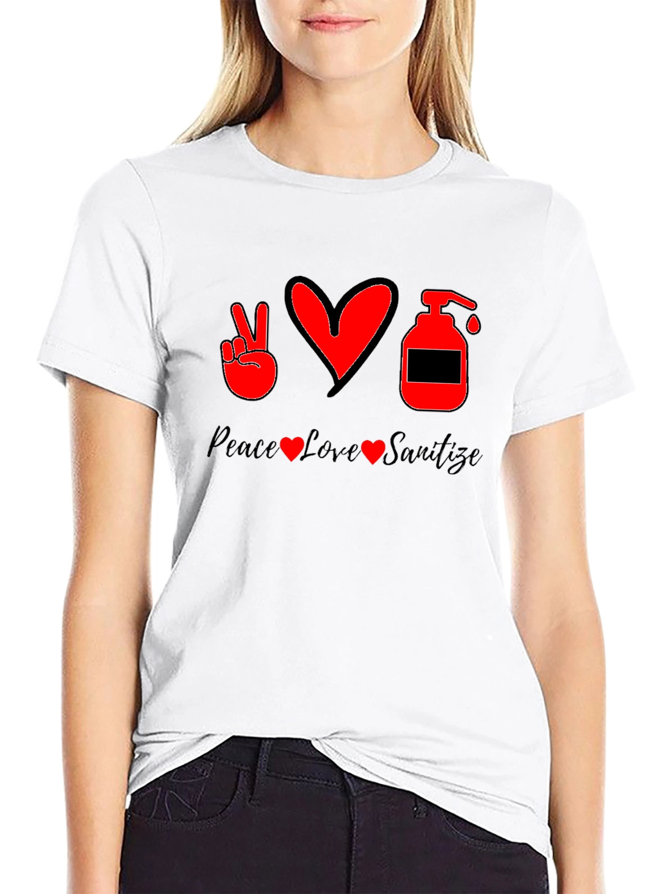 Peace Love Sanitize Graphic T-Shirt