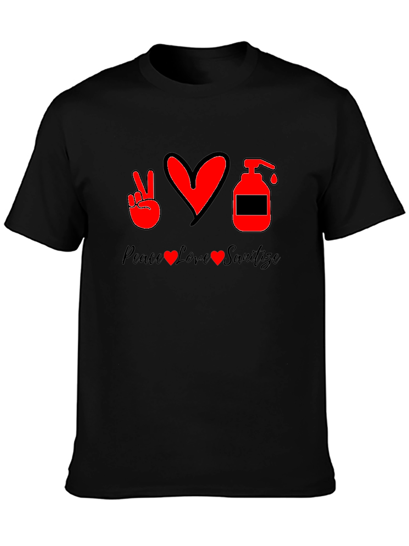 Peace Love Sanitize Graphic T-Shirt