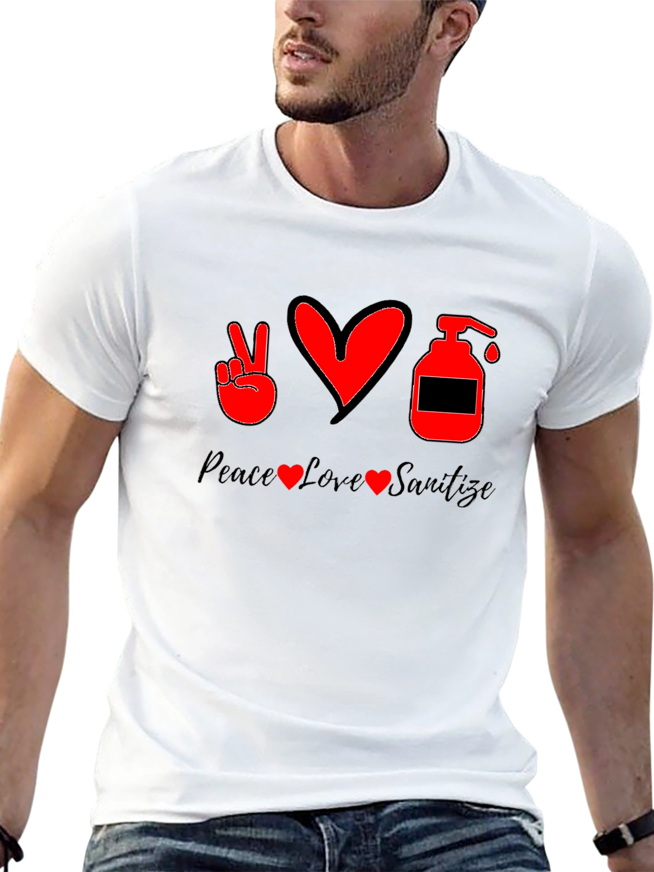 Peace Love Sanitize Graphic T-Shirt