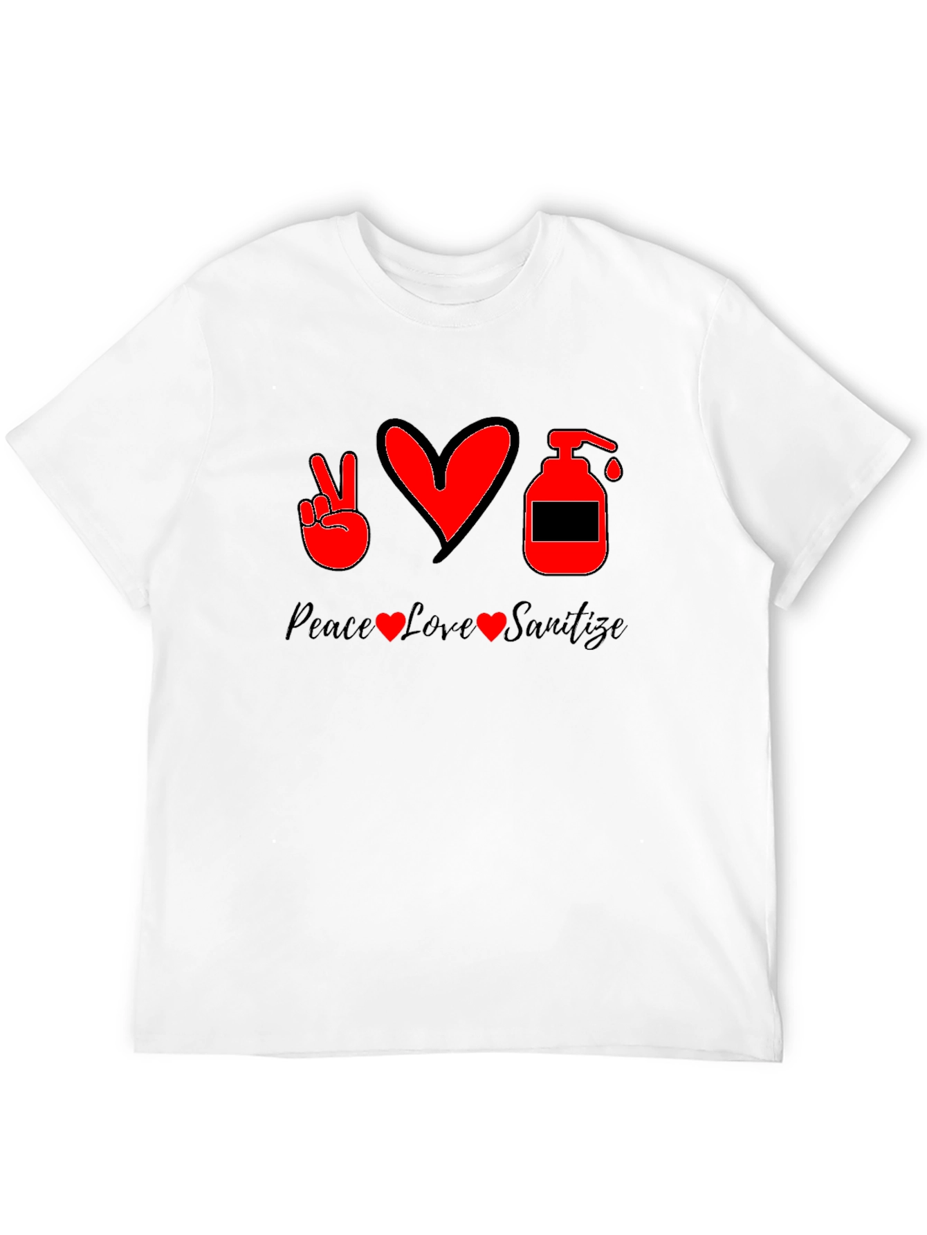 Peace Love Sanitize Graphic T-Shirt