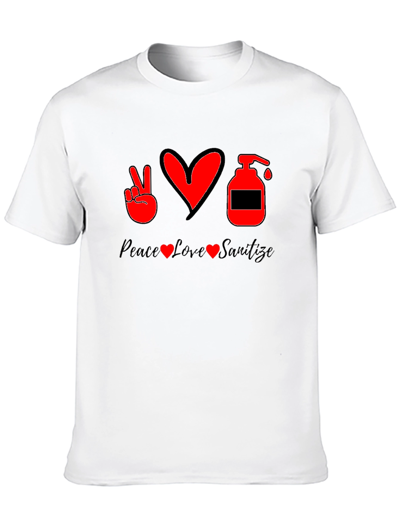 Peace Love Sanitize Graphic T-Shirt