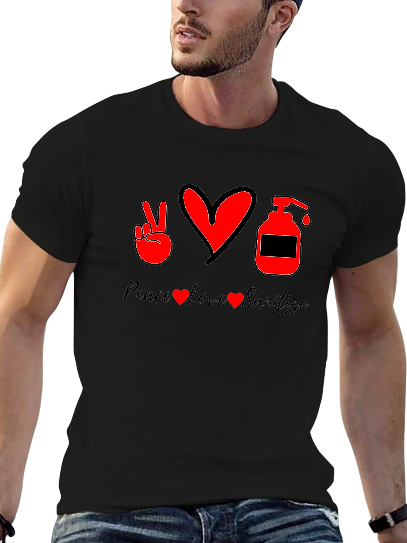 Peace Love Sanitize Graphic T-Shirt