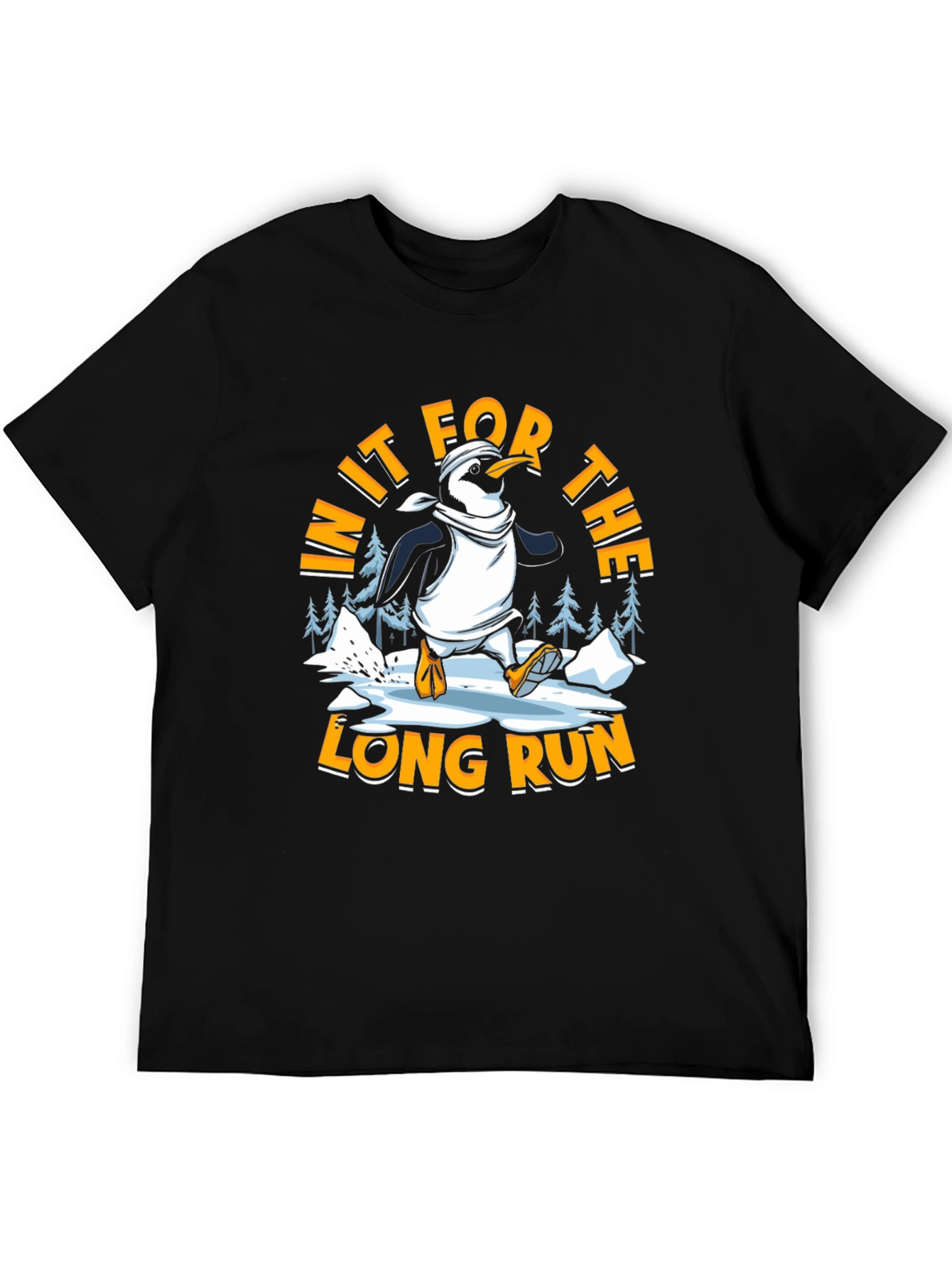 Penguin Running Black T-shirt