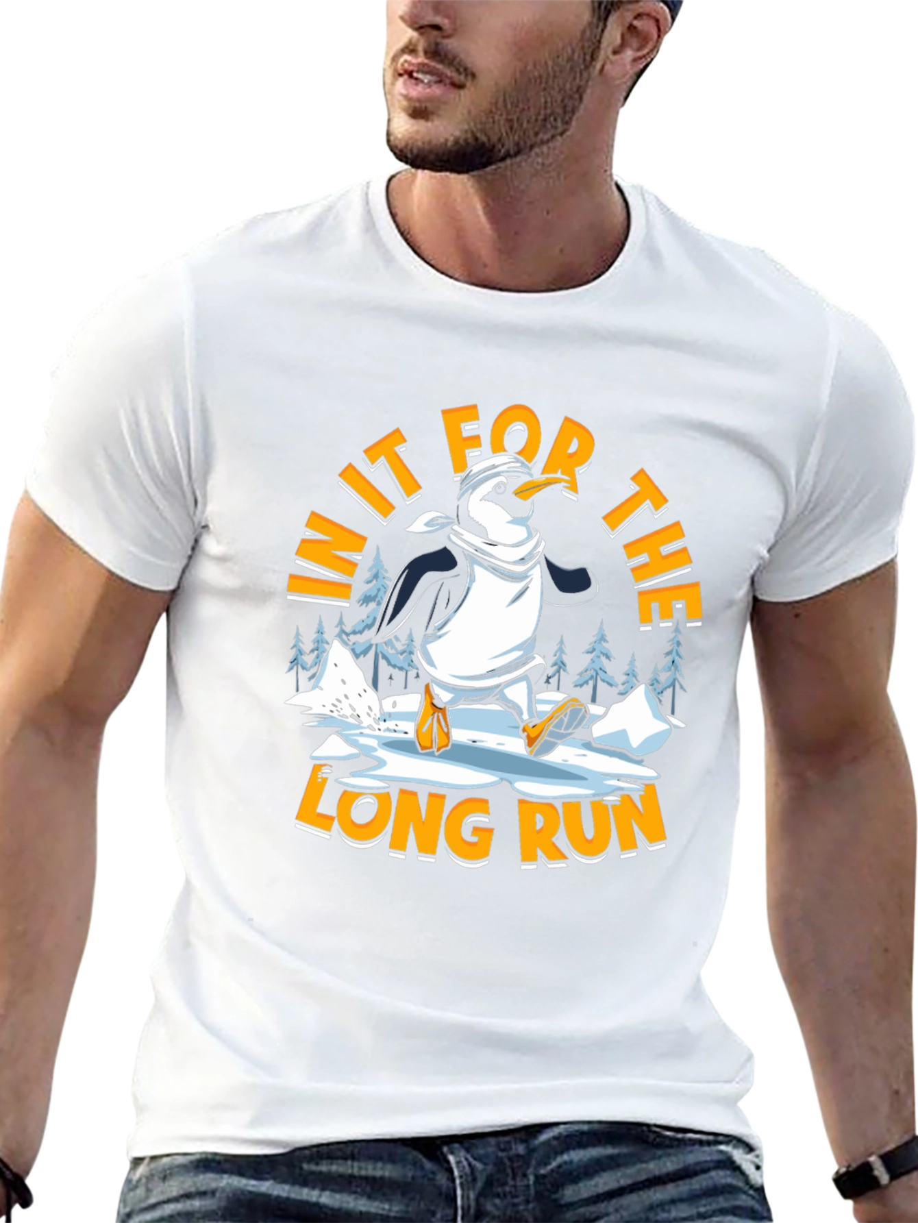 Penguin Running Black T-shirt