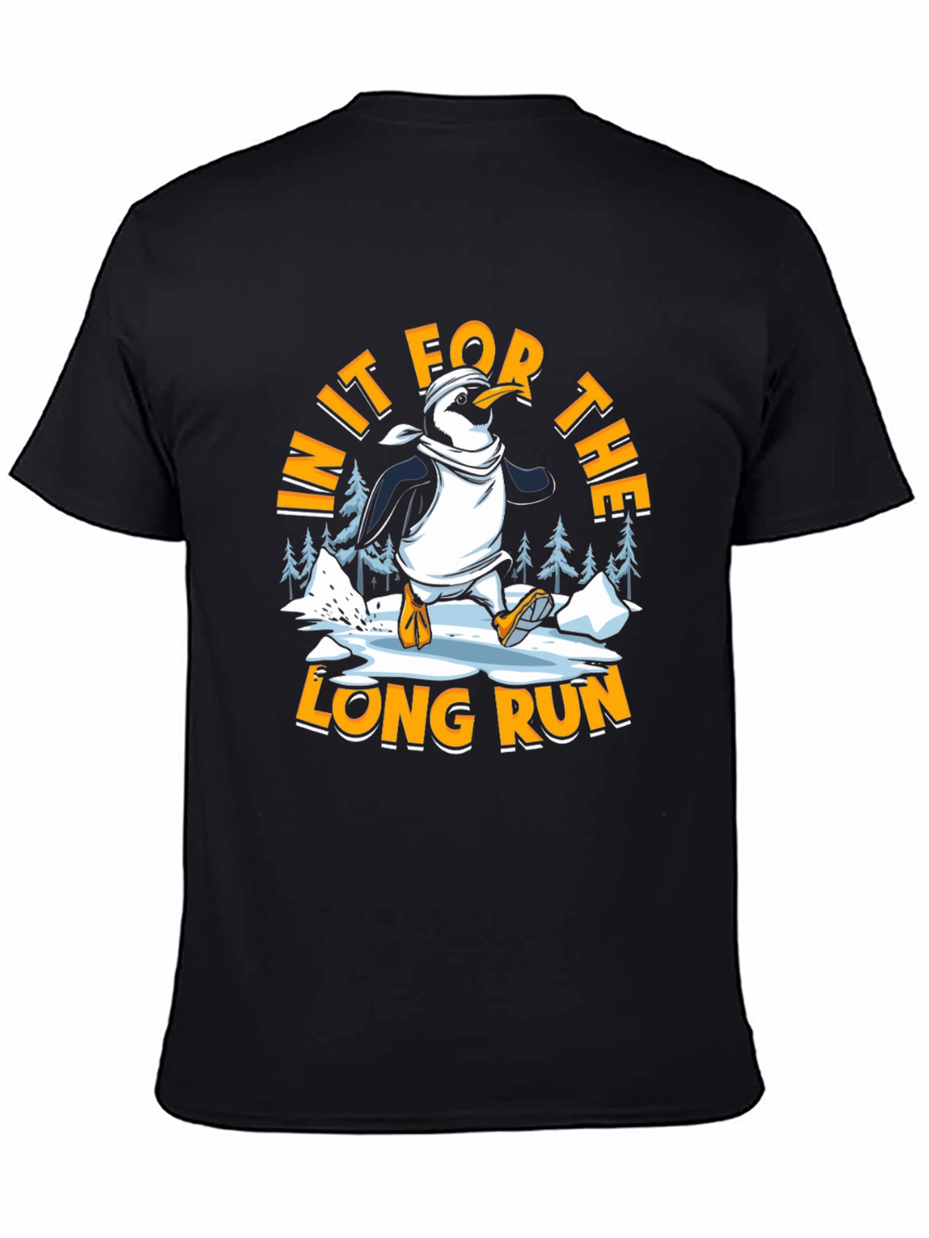 Penguin Running Black T-shirt