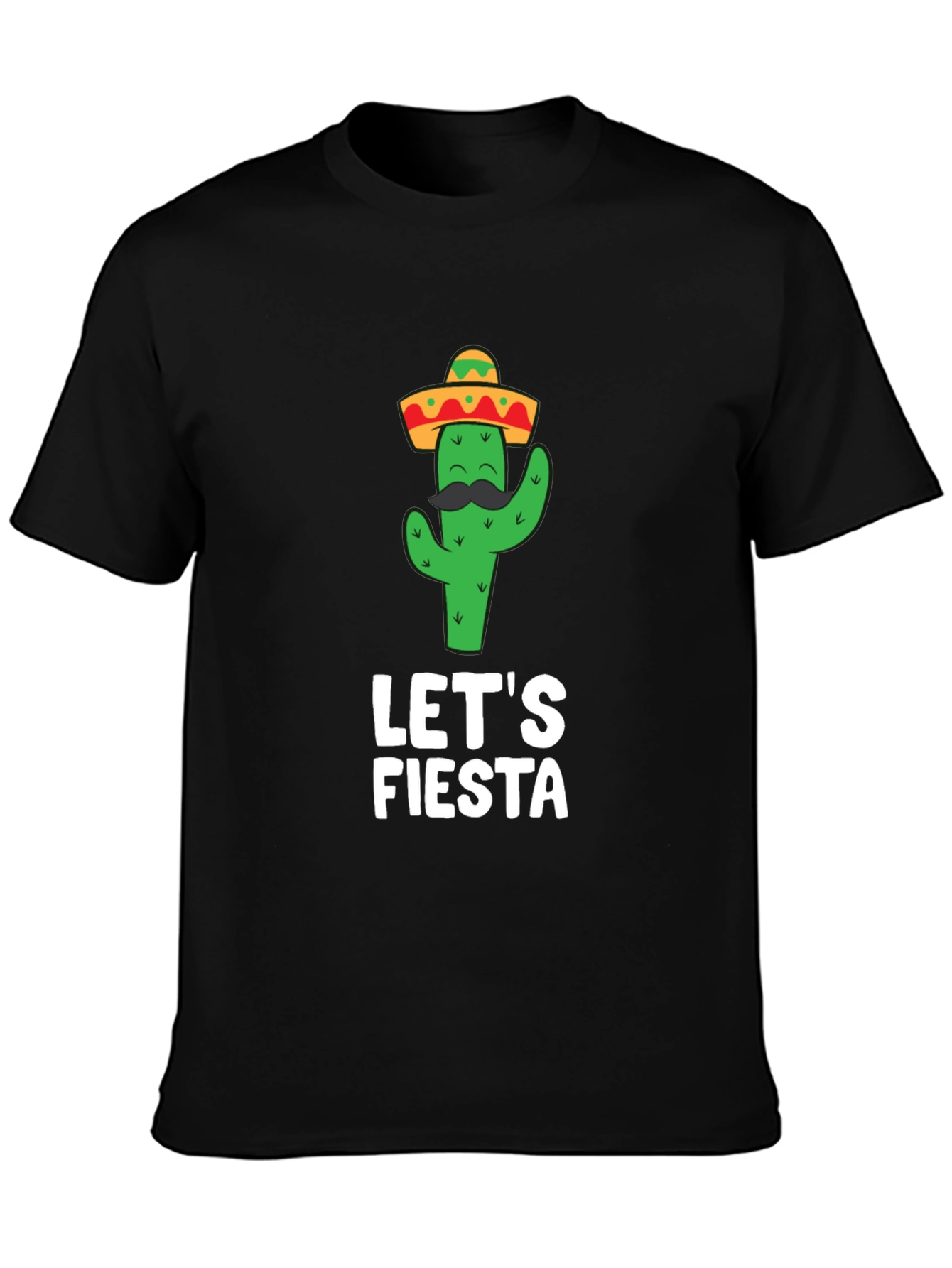 Lets Fiesta Cactus T-Shirt - Mens Short Sleeve