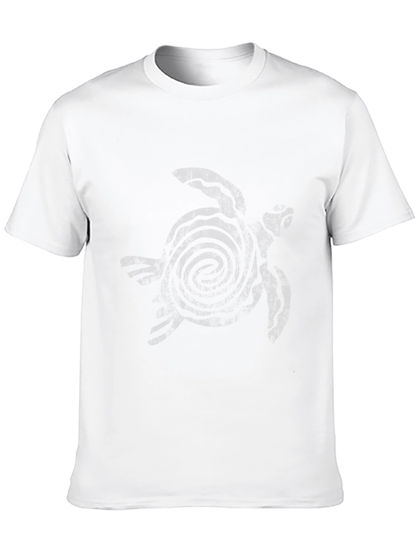 Tribal Turtle Graphic Print Black T-Shirt