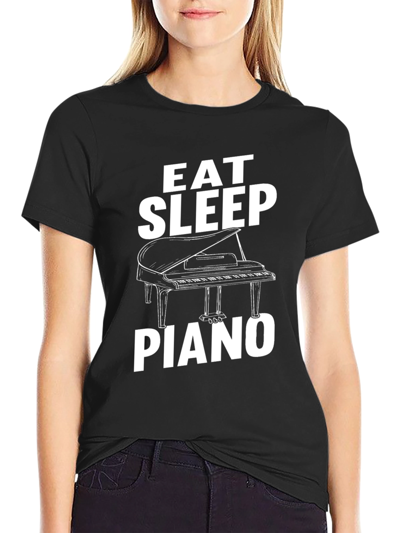 Eat Sleep Piano T-Shirt - Music Lover Gift