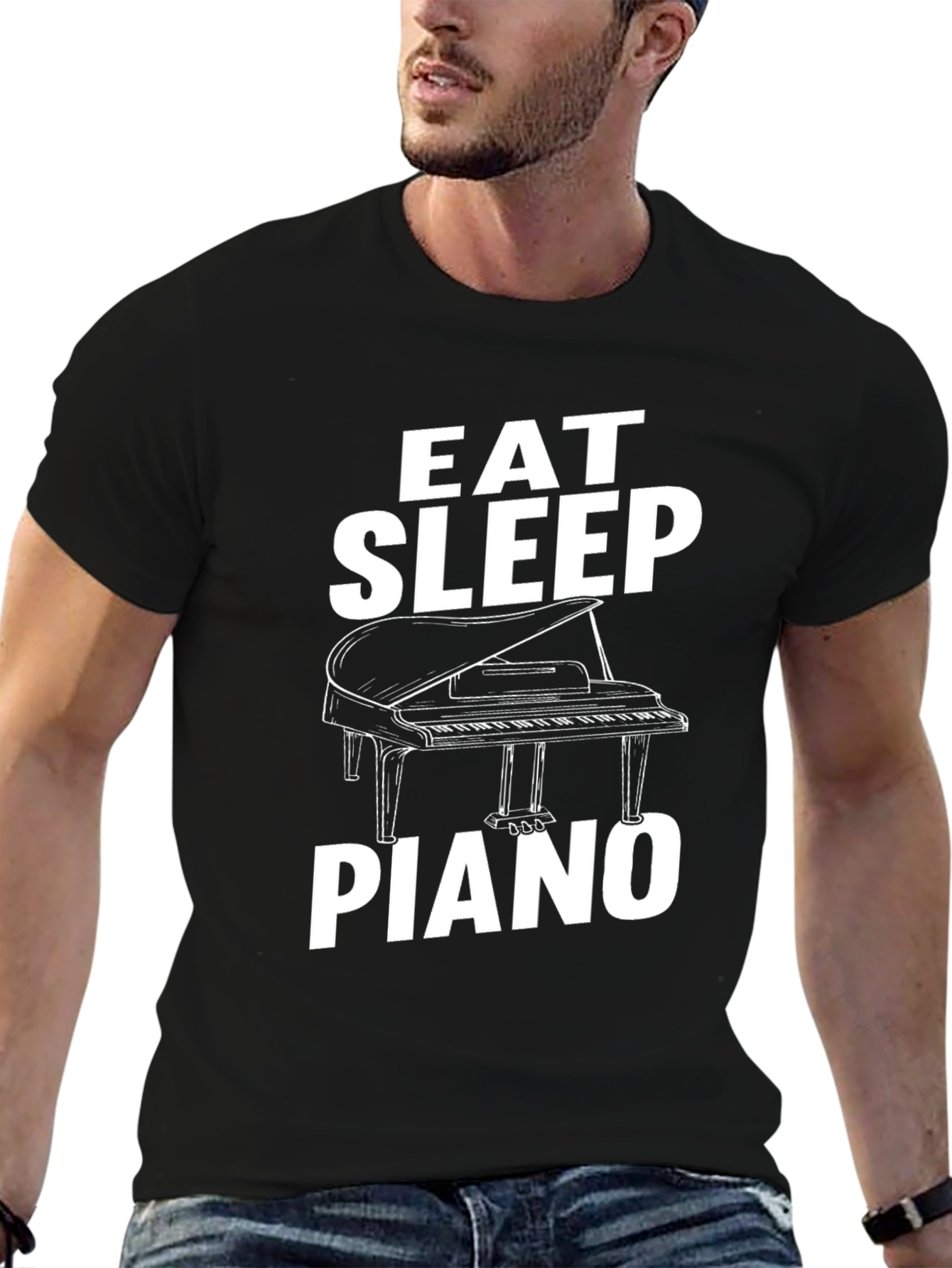 Eat Sleep Piano T-Shirt - Music Lover Gift
