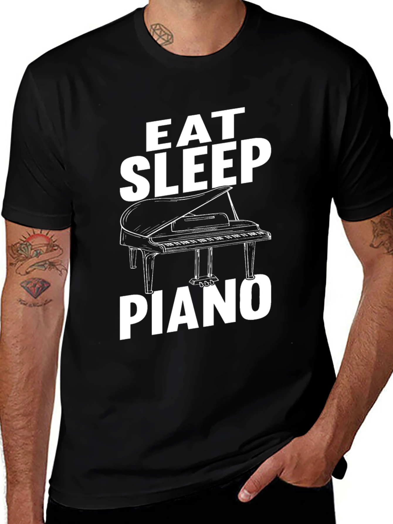 Eat Sleep Piano T-Shirt - Music Lover Gift