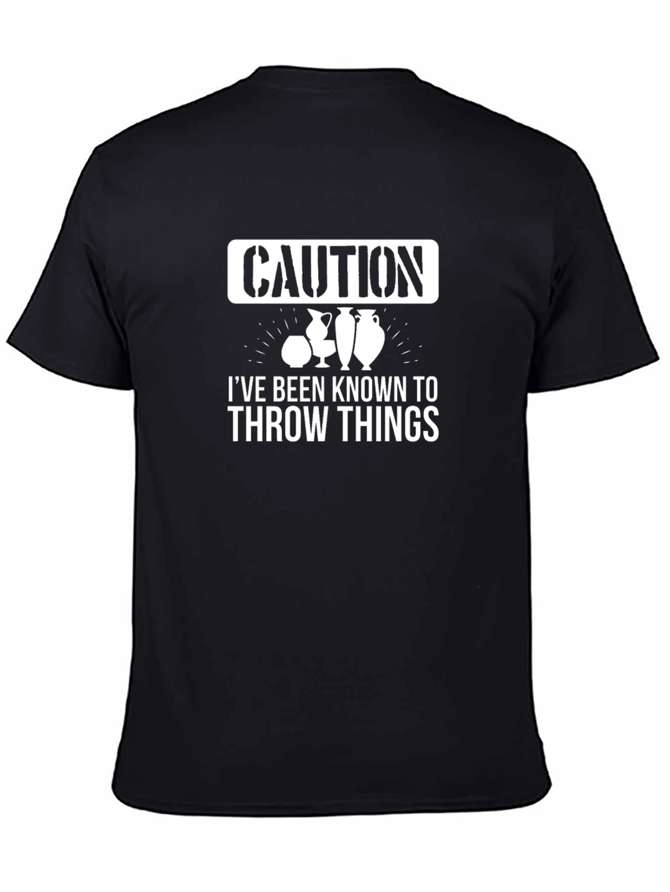 Caution: I Throw Things T-Shirt - Potter Humor