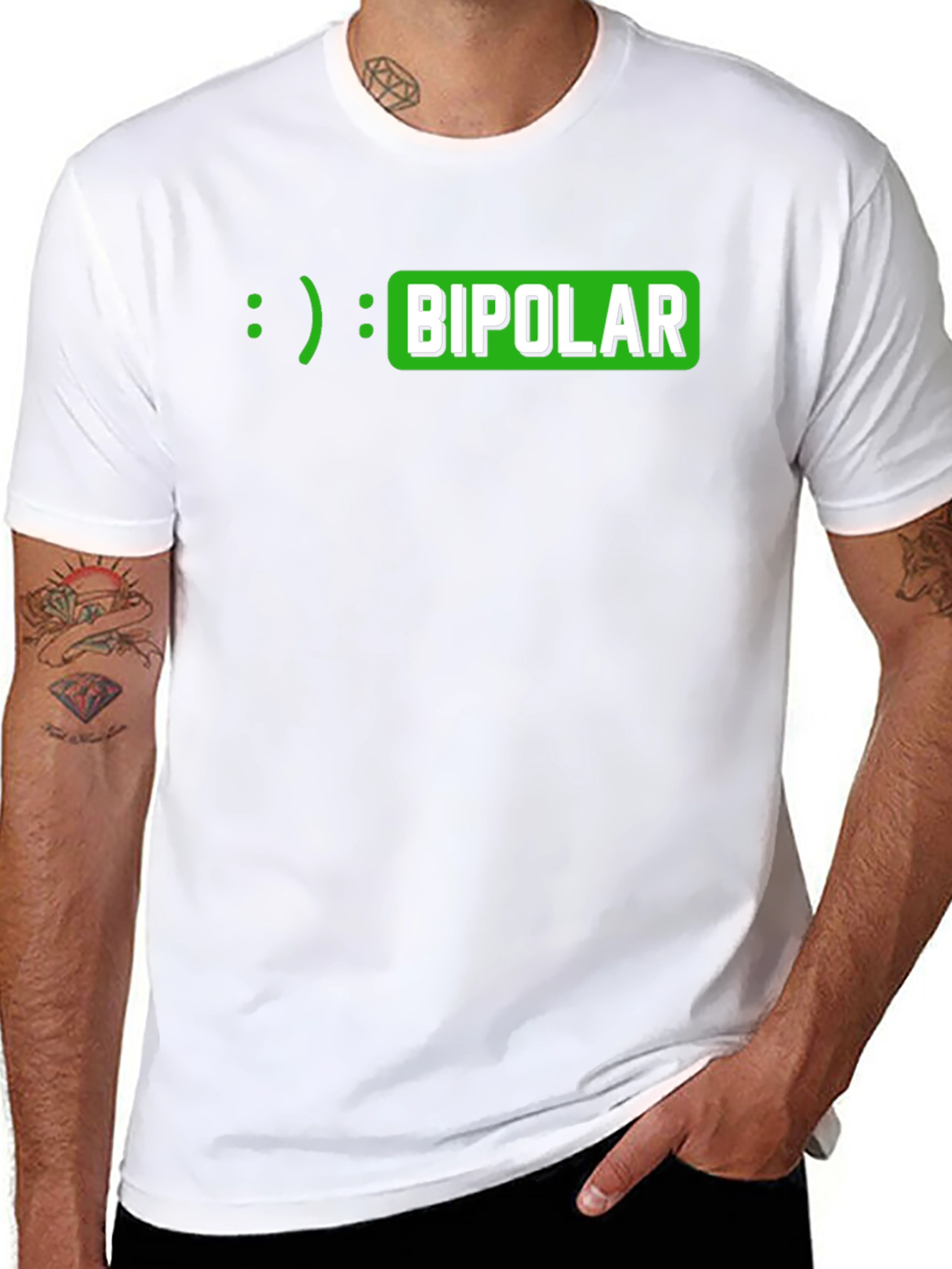 Bipolar Mood Emoticon T-Shirt - Funny Sarcastic Tee