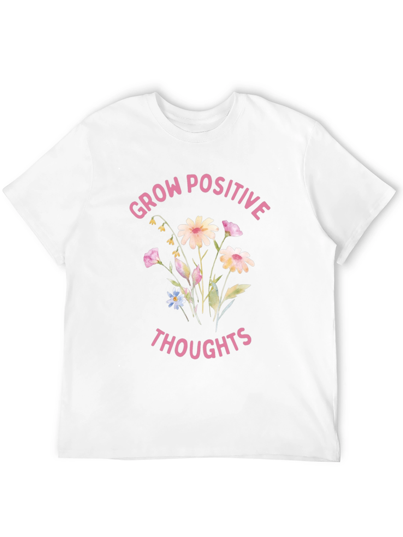 Positive Thoughts Graphic Tee - Grow Positive Thoughts T-Shirt