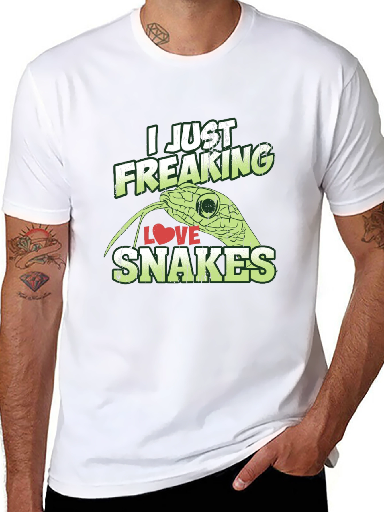 I Just Freaking Love Snakes Graphic T-Shirt