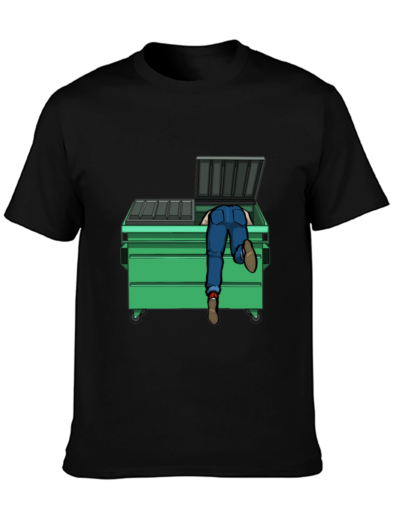 Dumpster Diver Graphic Tee - Black Cotton T-Shirt