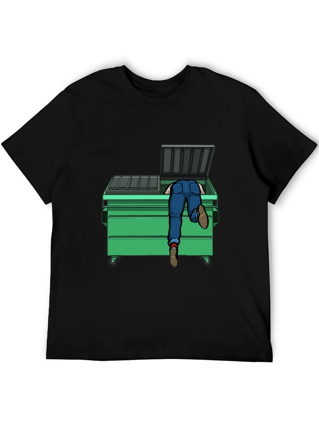 Dumpster Diver Graphic Tee - Black Cotton T-Shirt