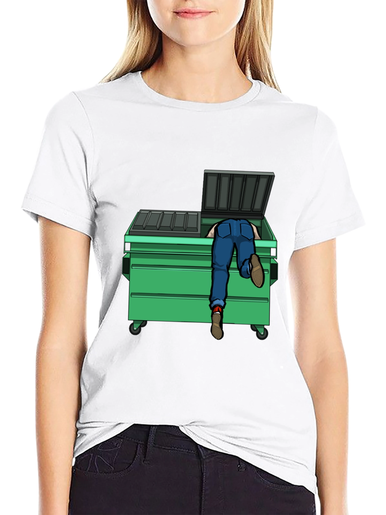 Dumpster Diver Graphic Tee - Black Cotton T-Shirt