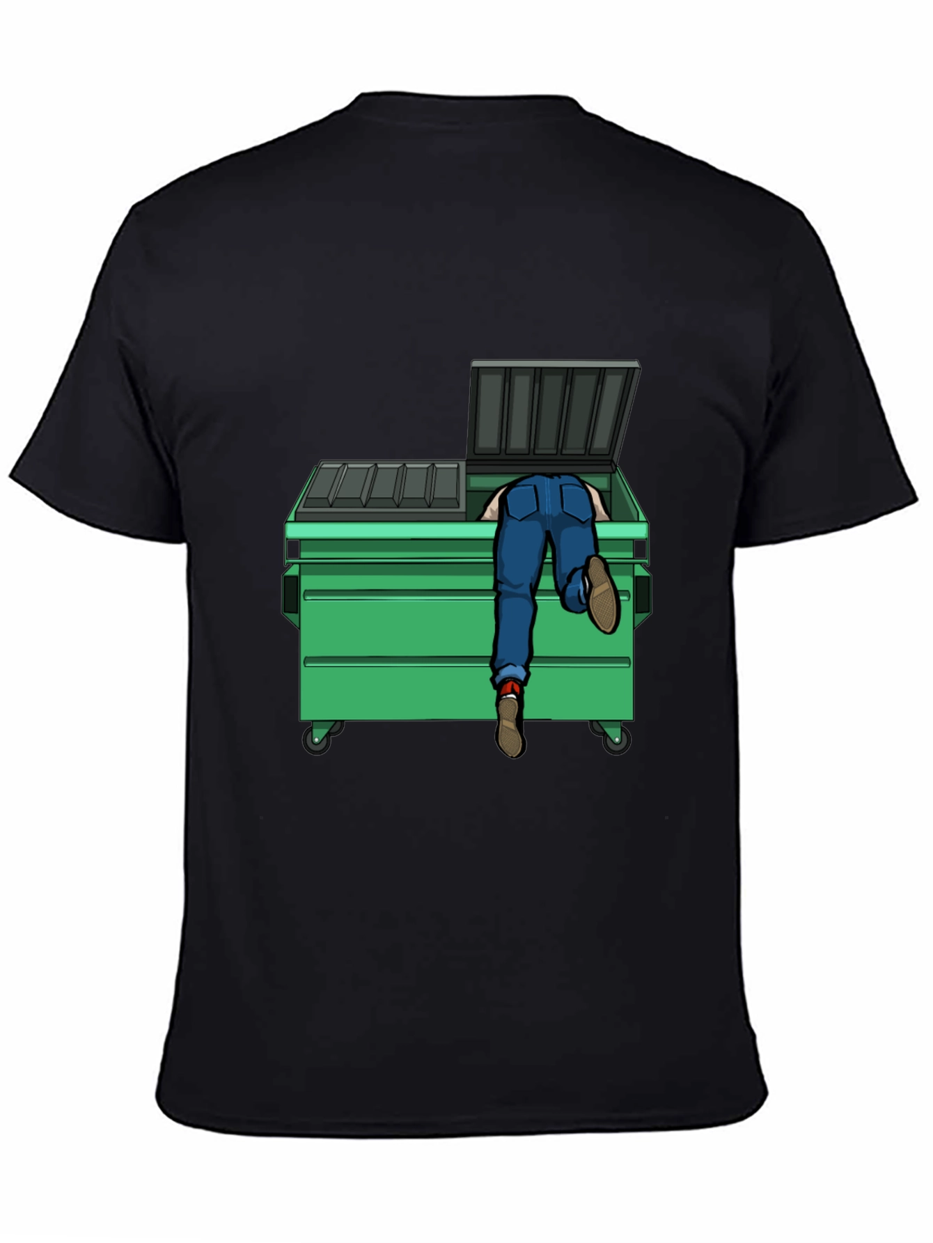Dumpster Diver Graphic Tee - Black Cotton T-Shirt