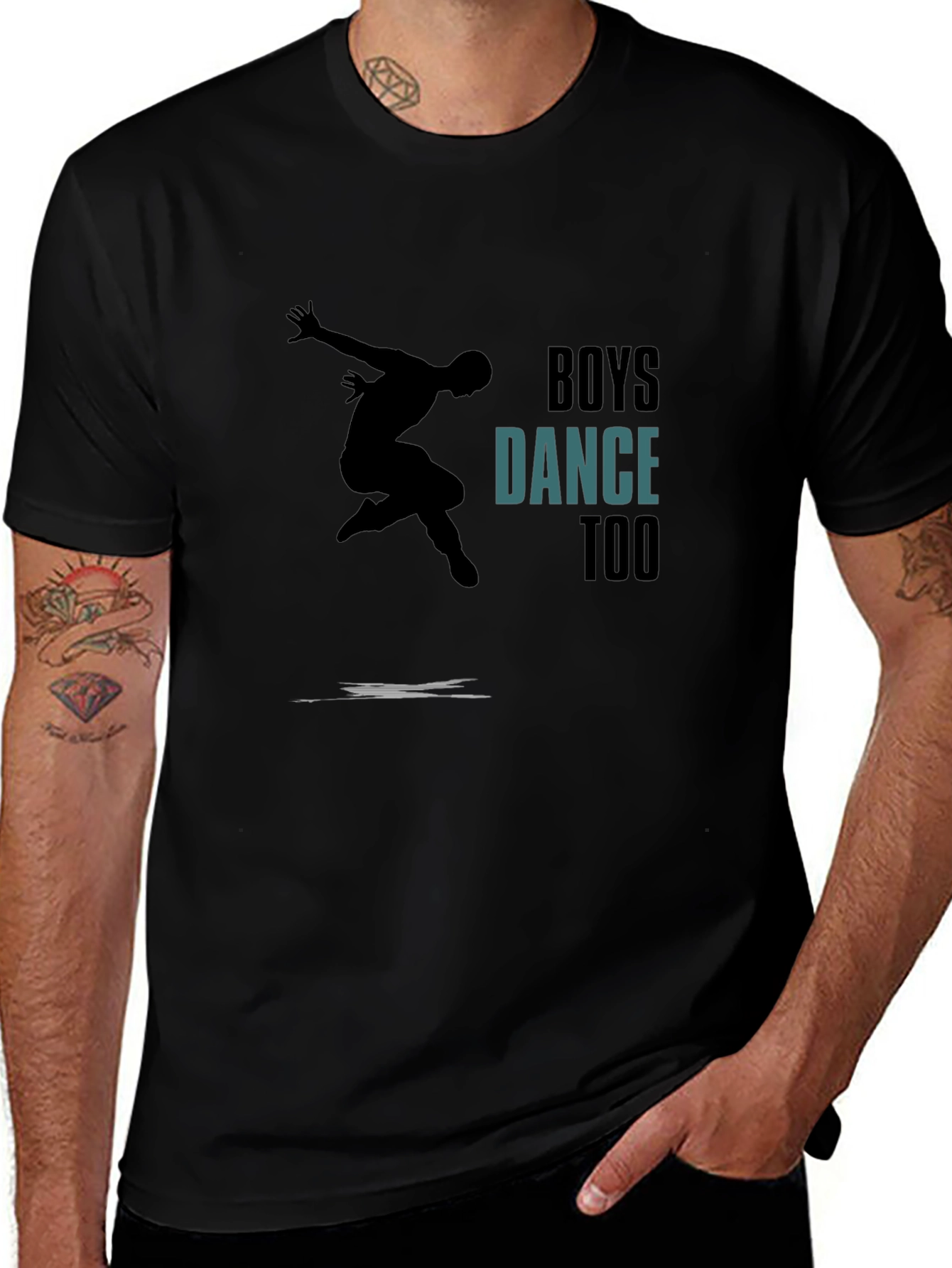 Boys Dance Too Graphic Tee - Black T-Shirt