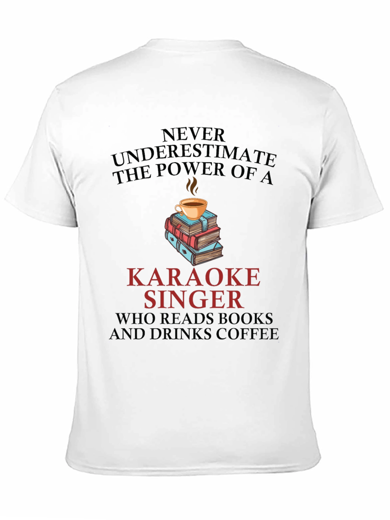 Karaoke Singer Books & Coffee Graphic Tee