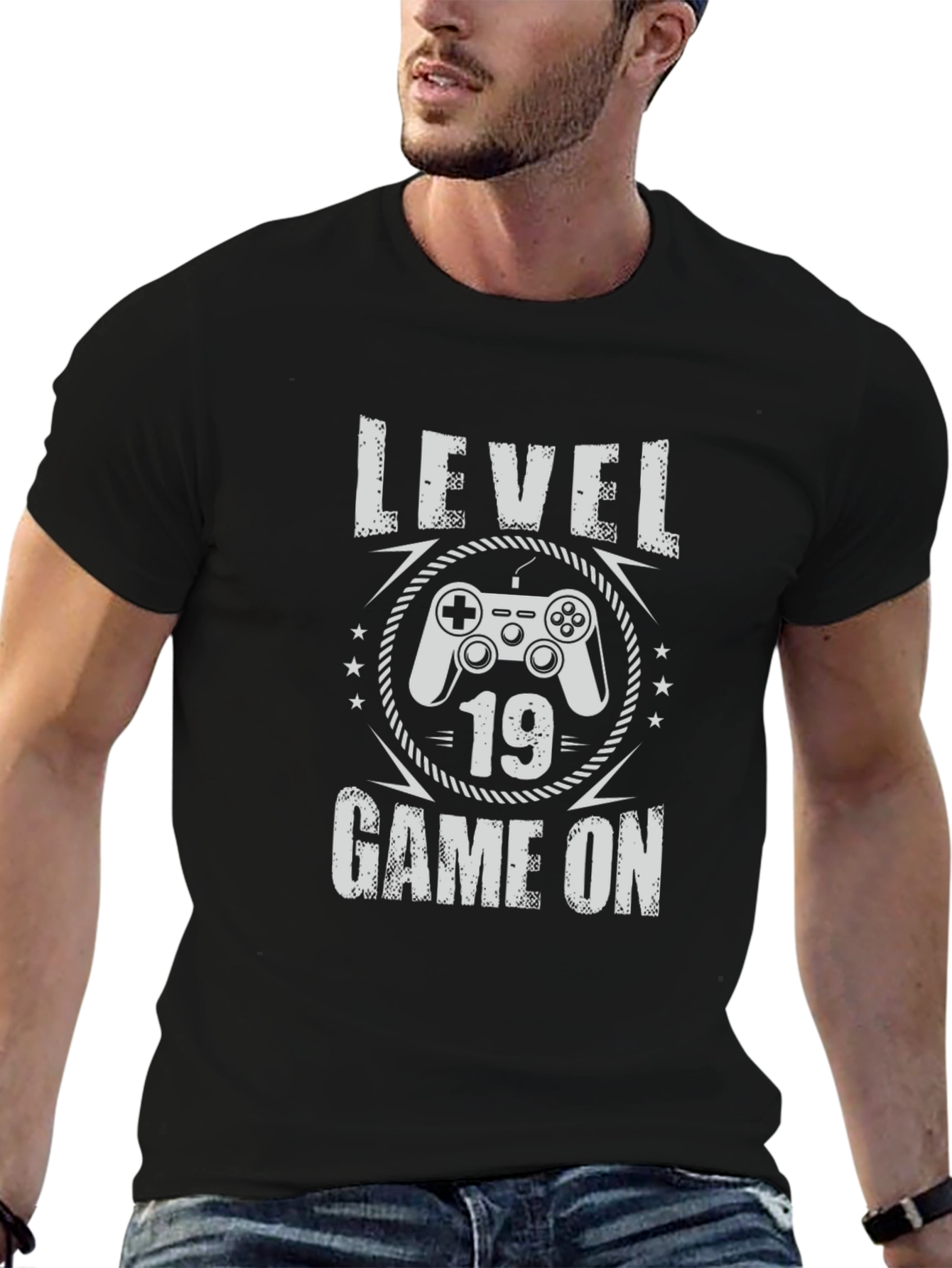 Level 19 Game On T-Shirt - Gamer Birthday Tee
