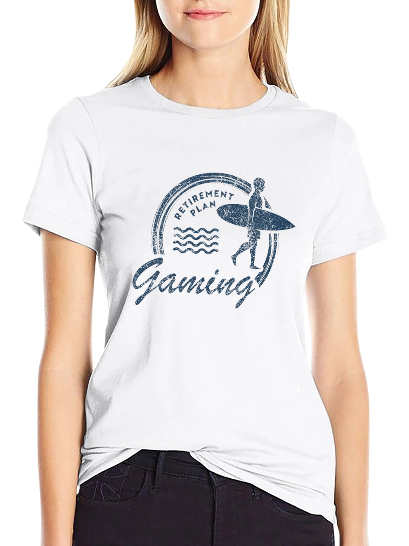 Retirement Gaming T-Shirt - Surfer Graphic Tee