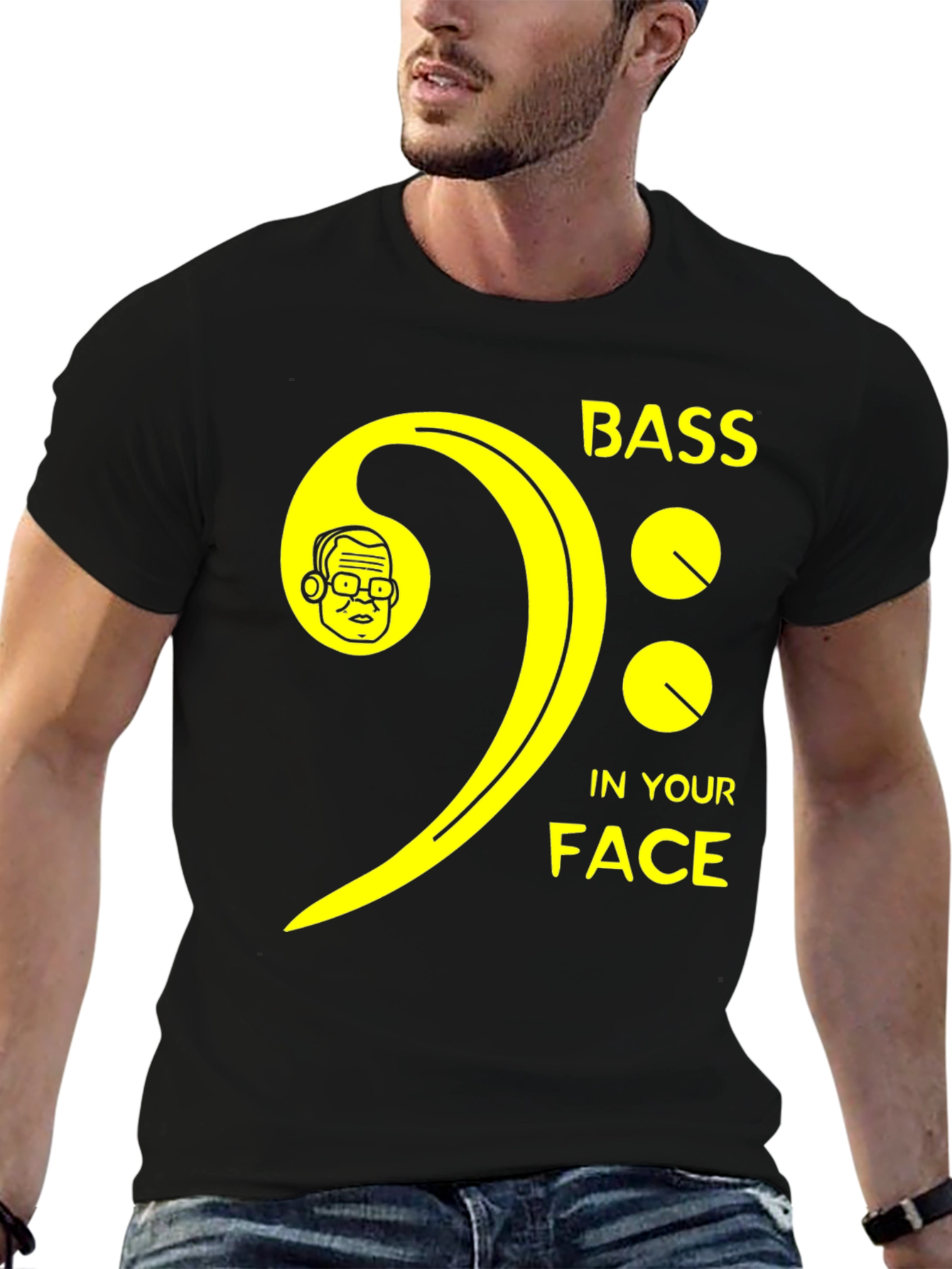Bass In Your Face Graphic T-Shirt