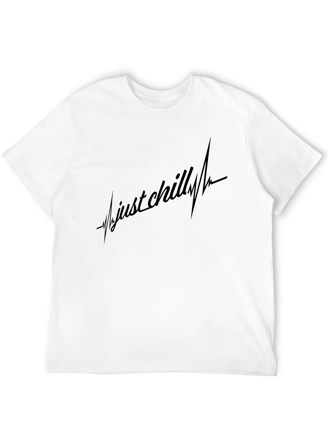 Just Chilling Black Graphic Tee