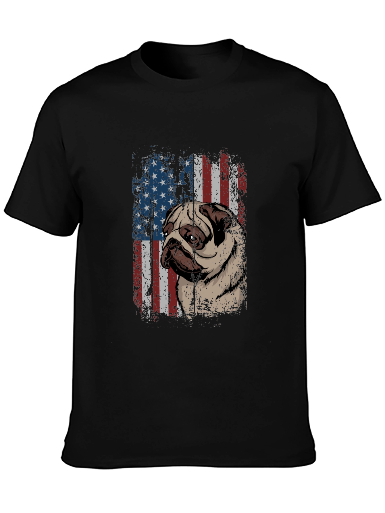 American Pug T-Shirt - Patriotic Dog Tee