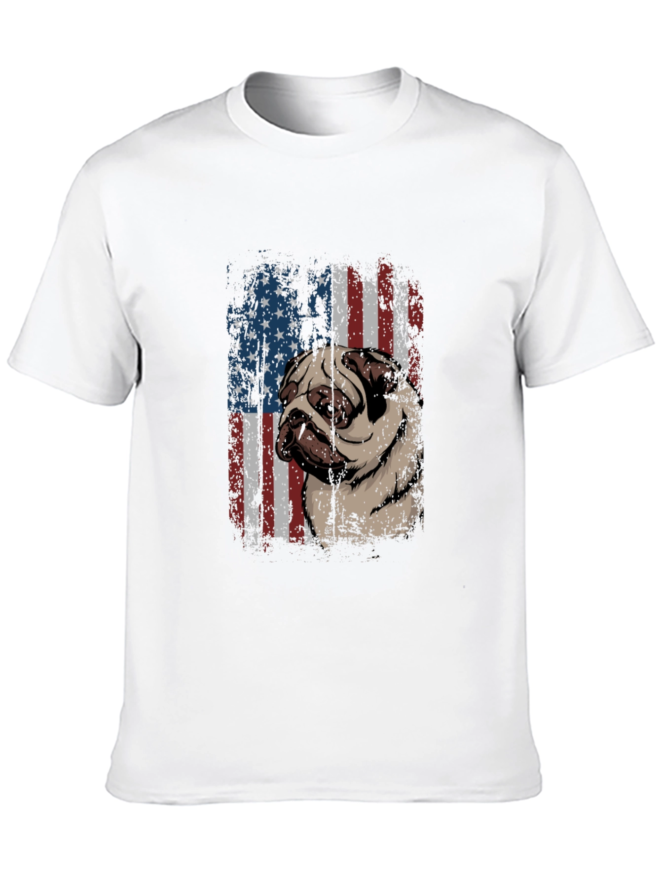 American Pug T-Shirt - Patriotic Dog Tee