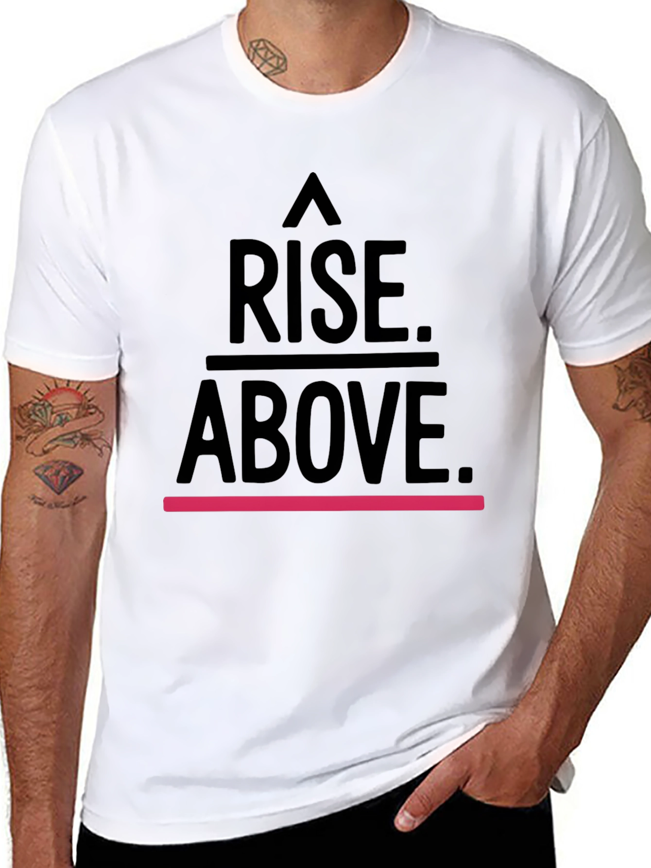 Rise Above Black Graphic T-Shirt