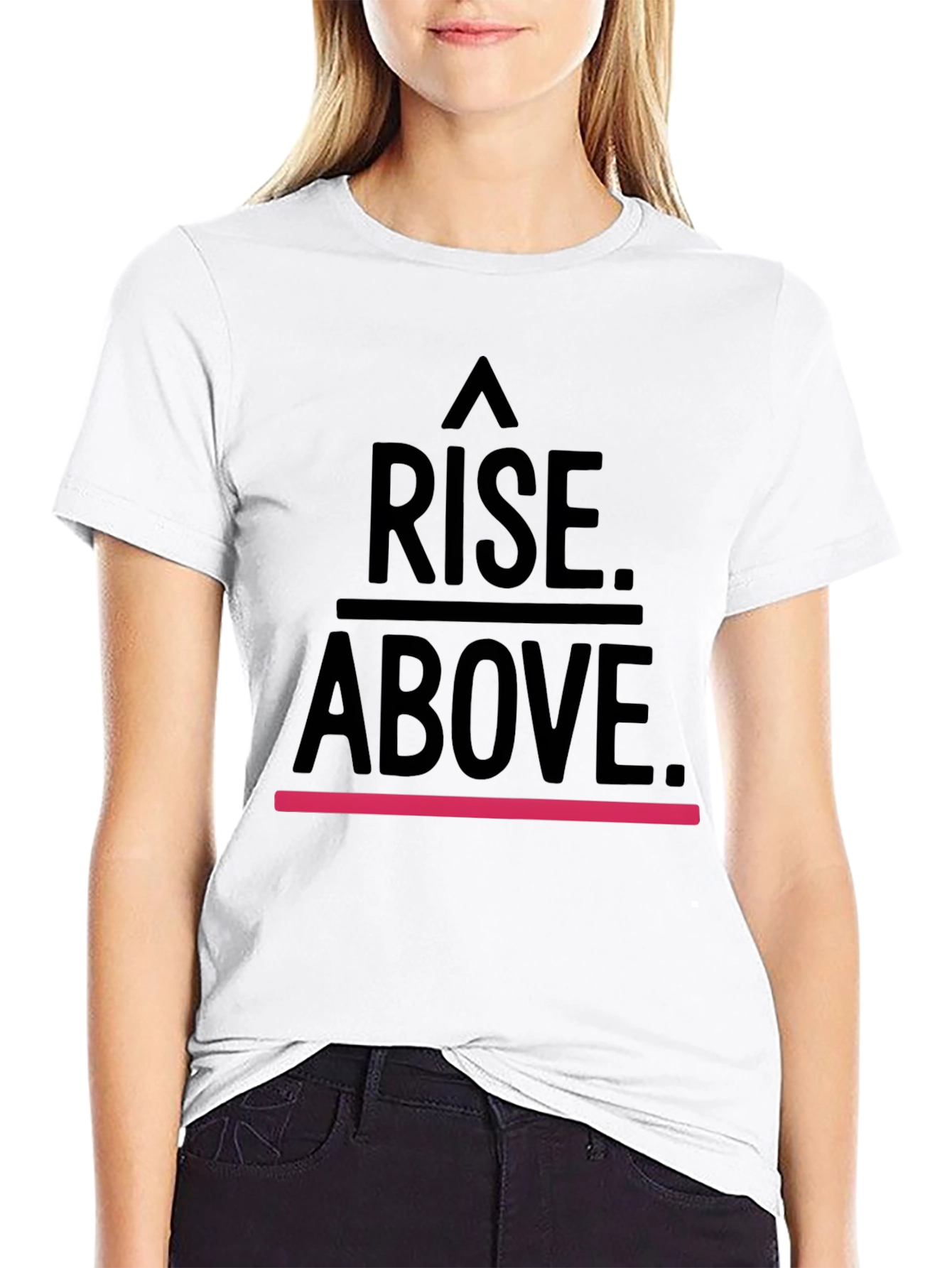 Rise Above Black Graphic T-Shirt