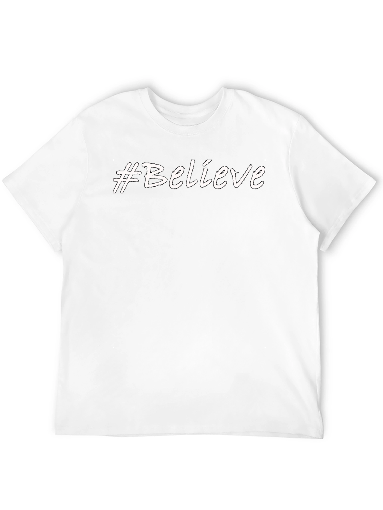 #Believe Graphic Tee - Stylish Black T-Shirt