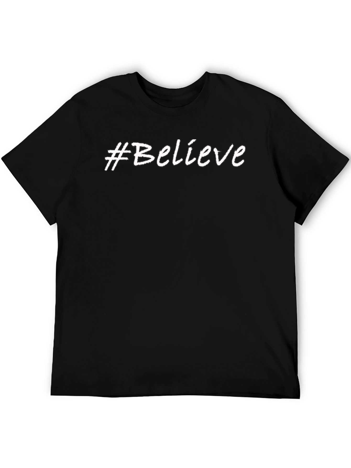 #Believe Graphic Tee - Stylish Black T-Shirt