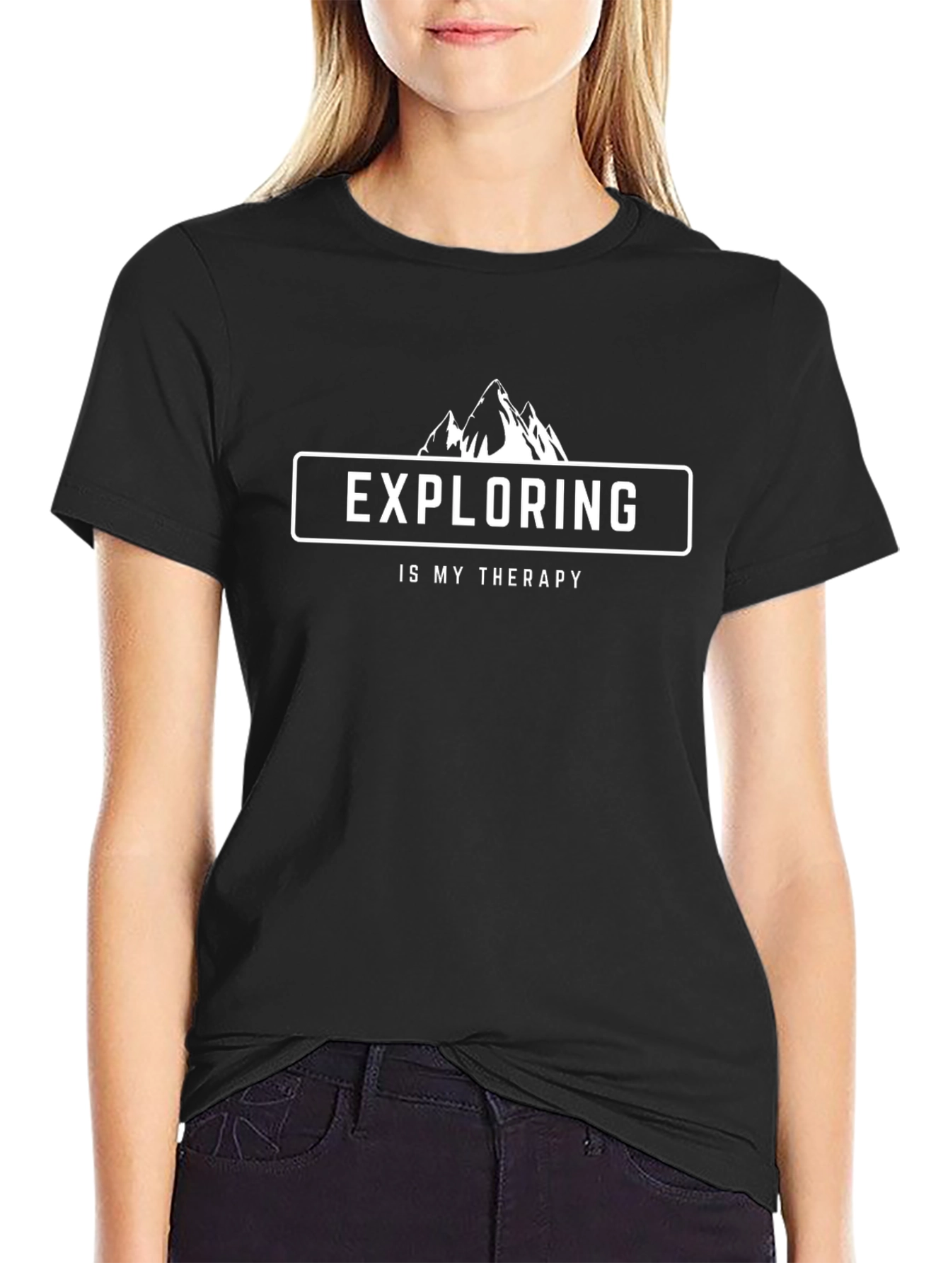 Exploring Is My Therapy Black Graphic T-Shirt