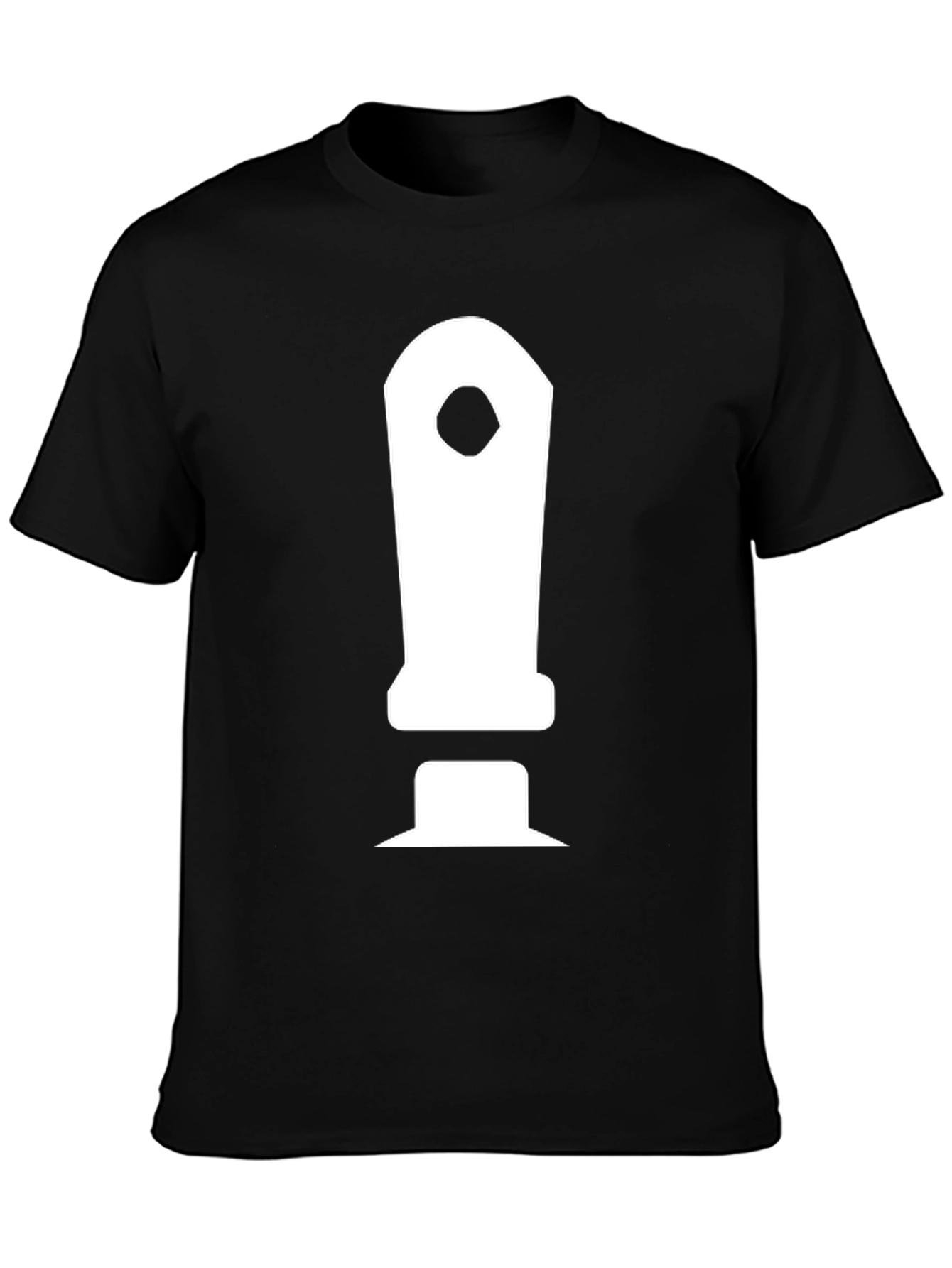 Mens Black T-Shirt with White Controller Graphic