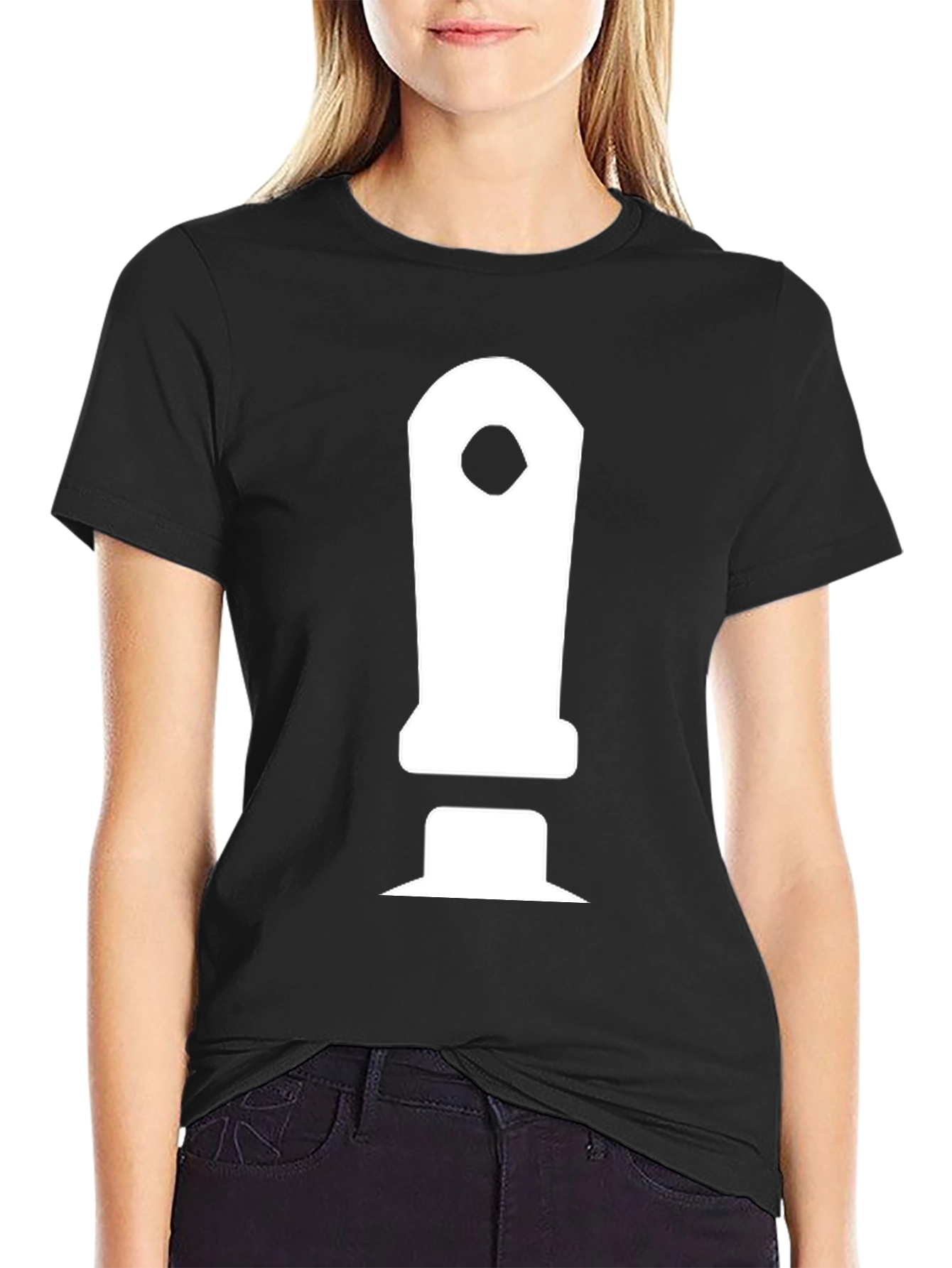 Mens Black T-Shirt with White Controller Graphic