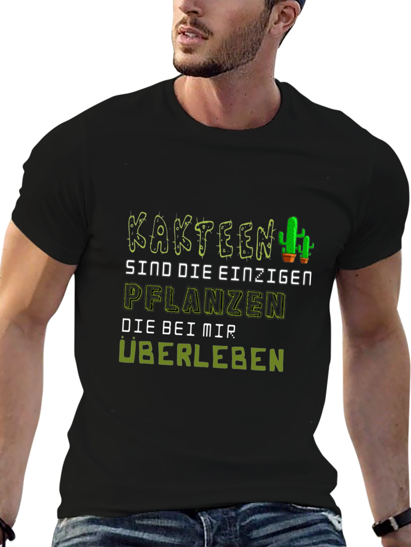 Cactus Humor Graphic Tee - Kaktus Pflanzen Überleben