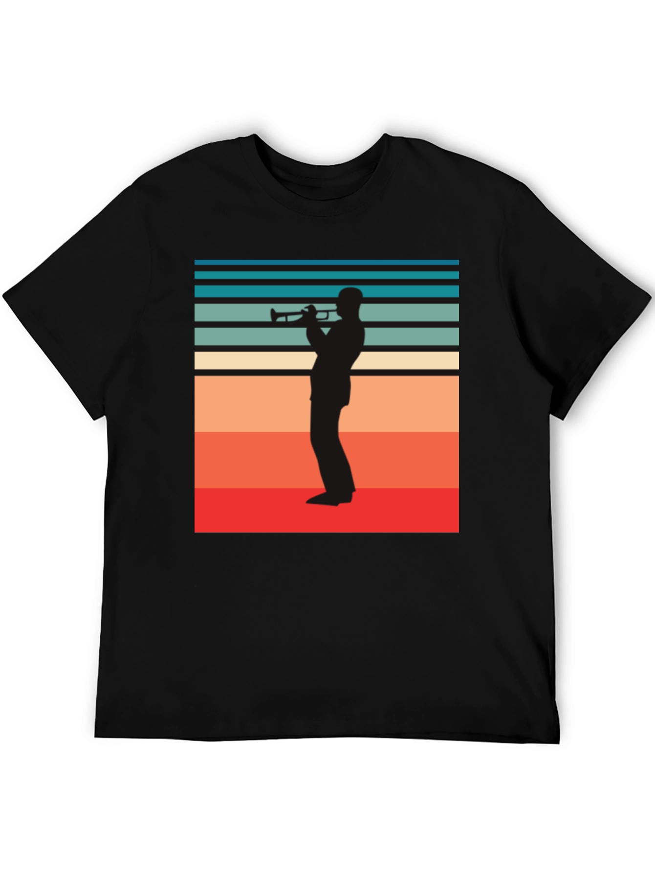 Retro Trumpet Player Graphic Tee