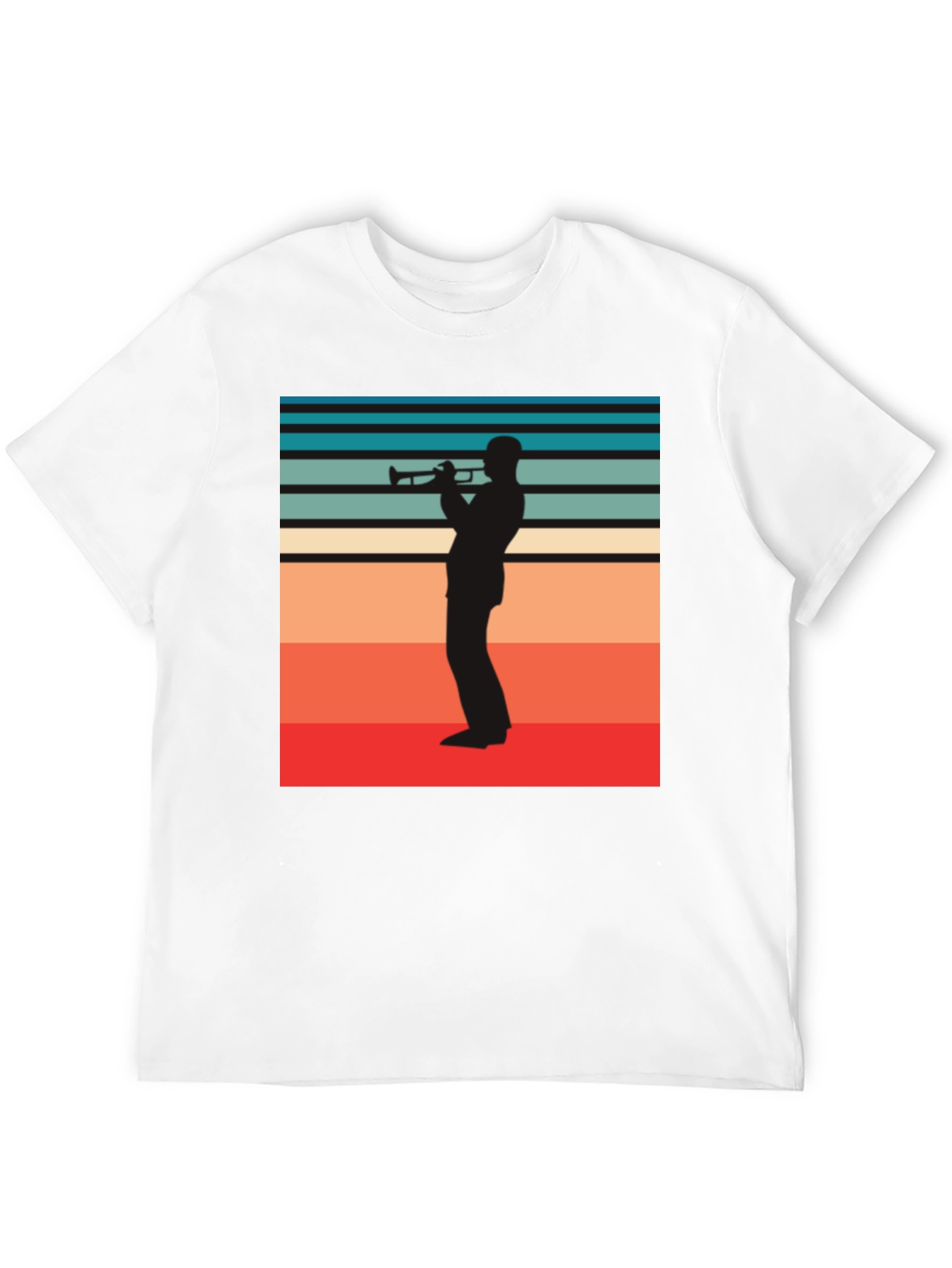Retro Trumpet Player Graphic Tee