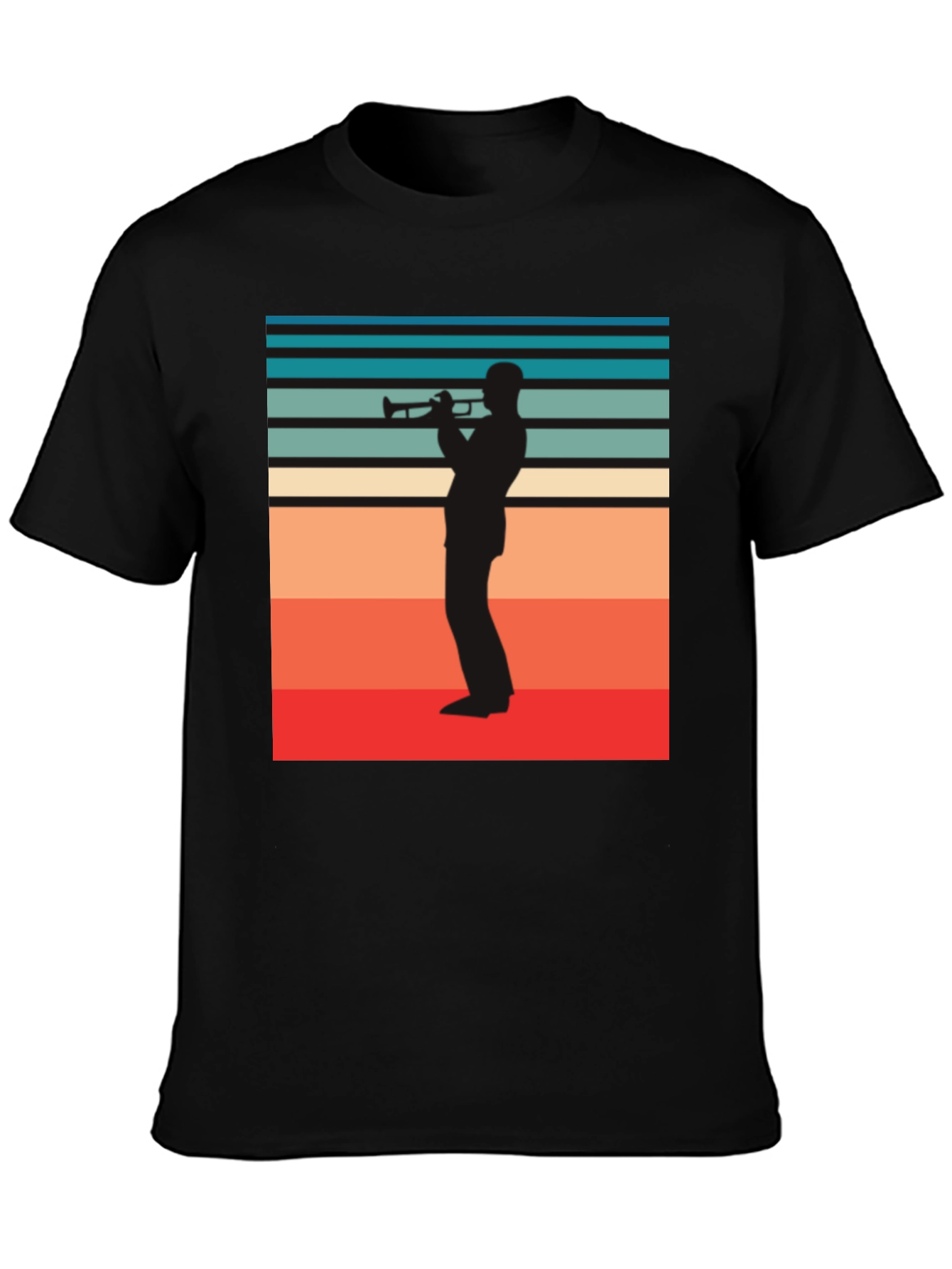 Retro Trumpet Player Graphic Tee