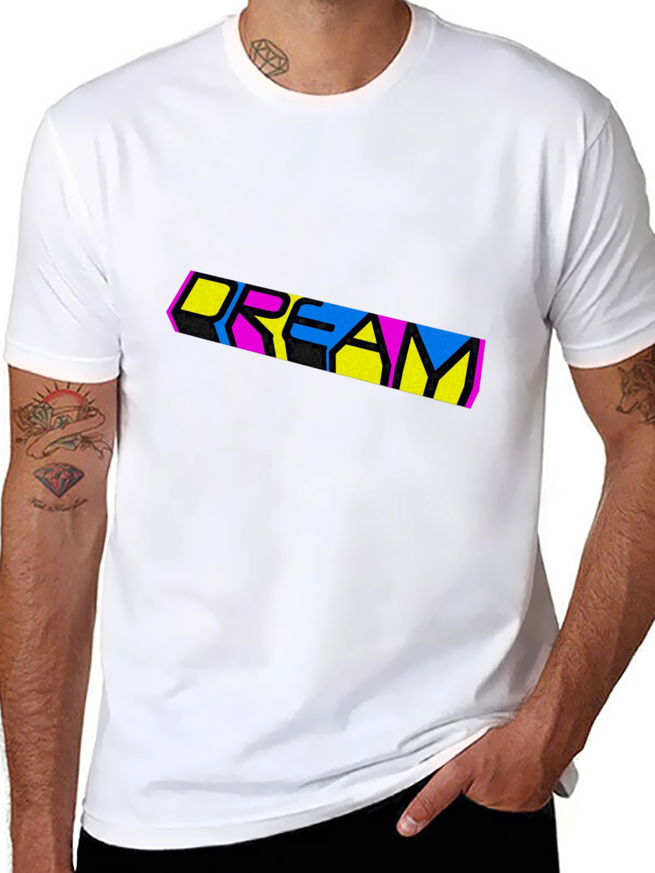 Dream Graphic Print Black T-Shirt