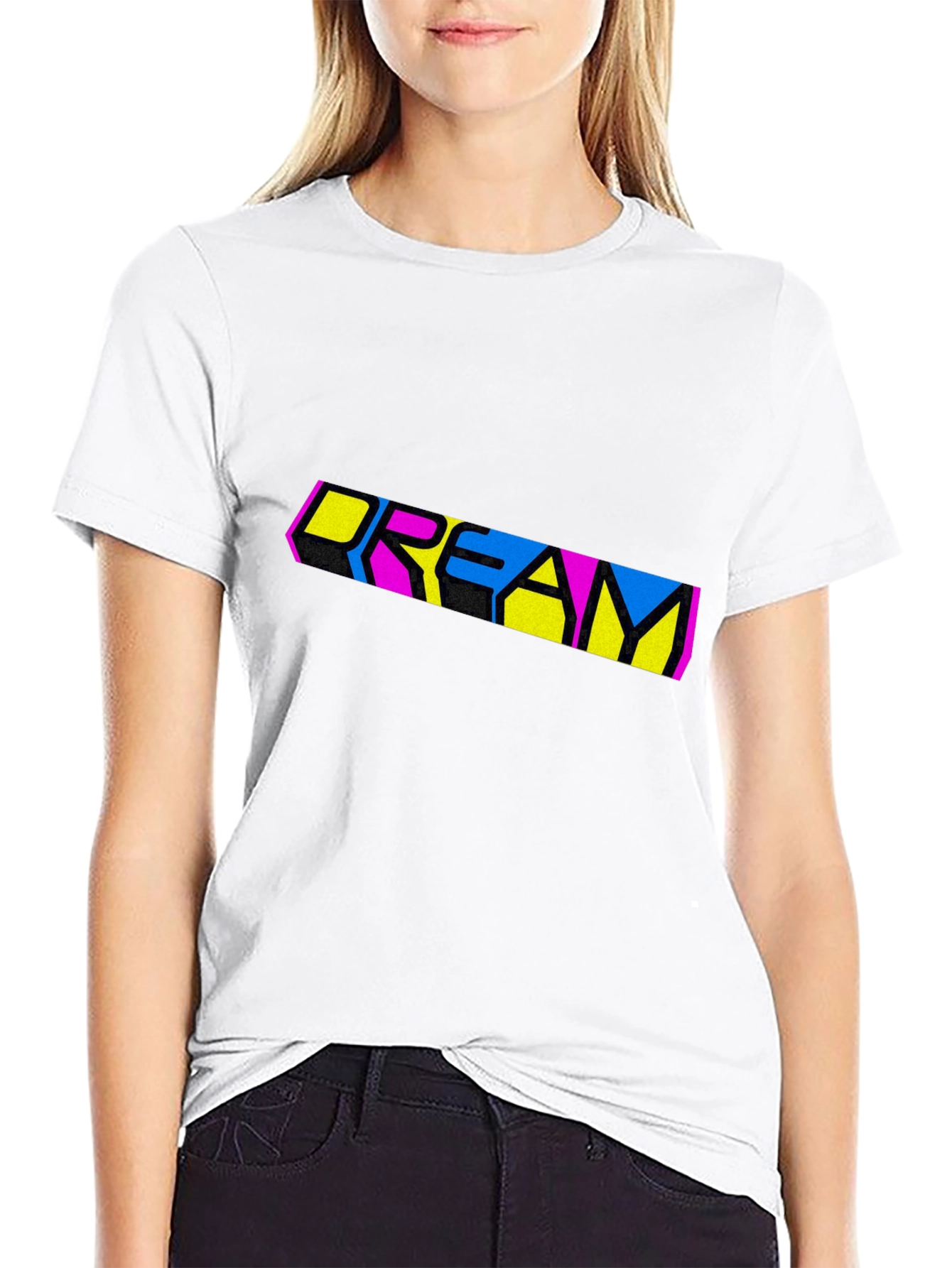 Dream Graphic Print Black T-Shirt