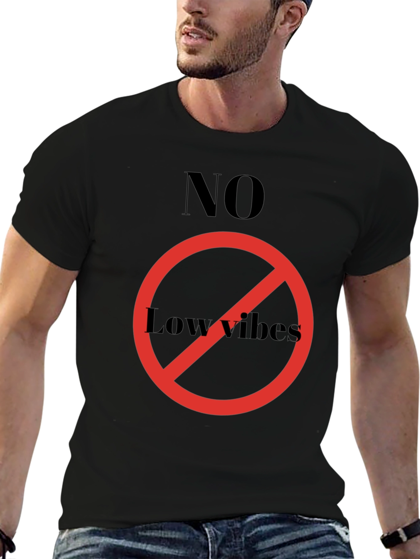 No Low Vibes Graphic Tee - Black T-Shirt