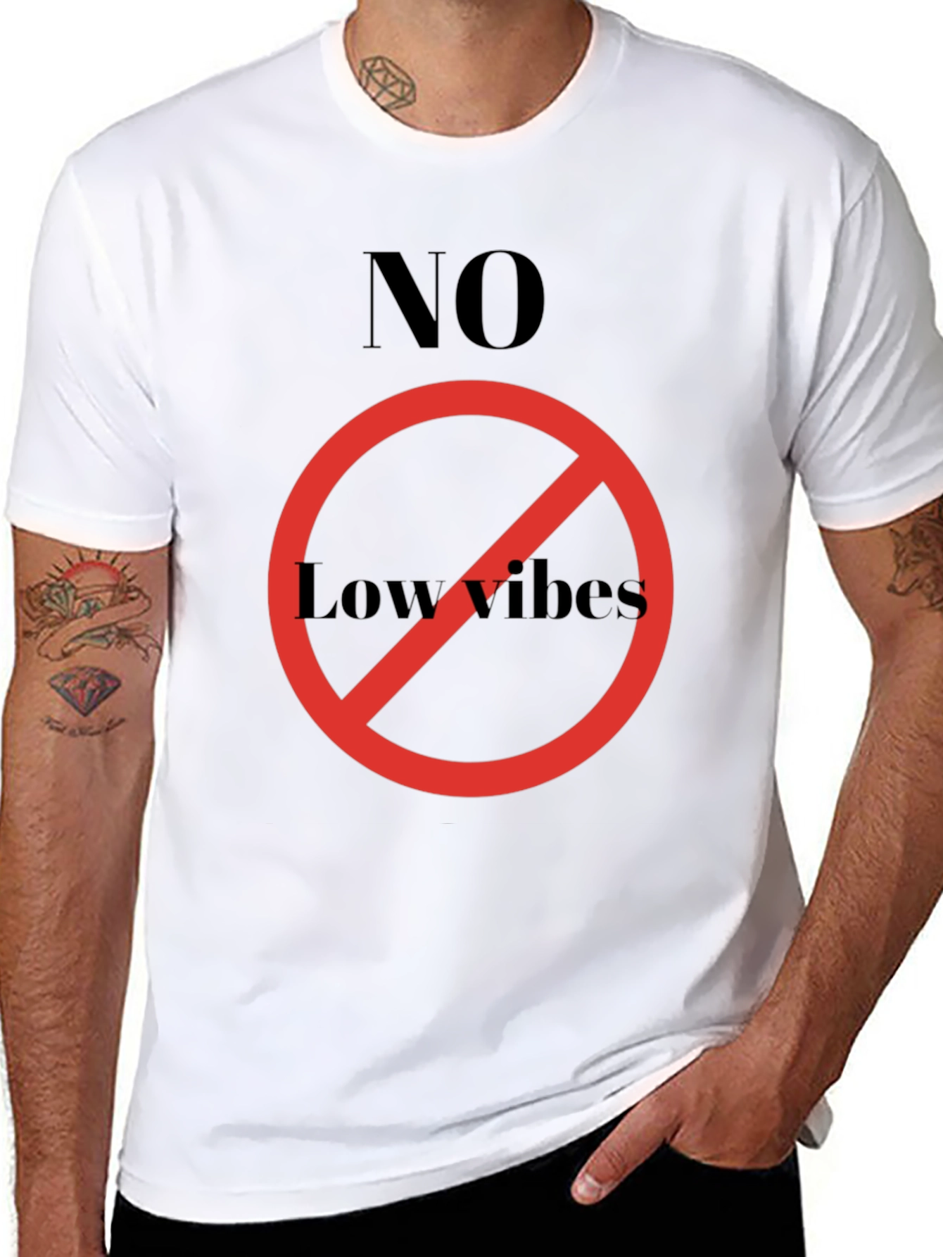 No Low Vibes Graphic Tee - Black T-Shirt