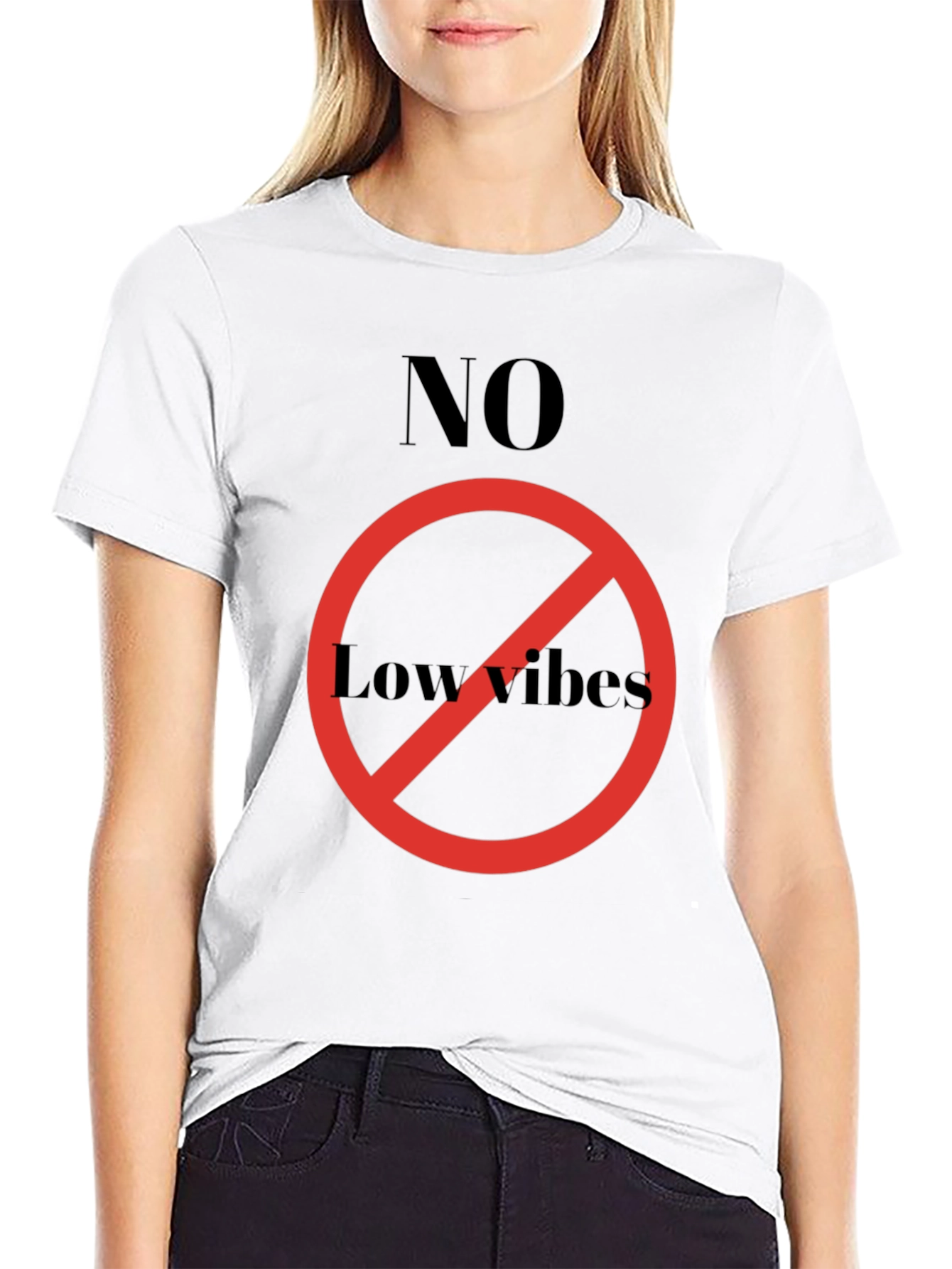 No Low Vibes Graphic Tee - Black T-Shirt