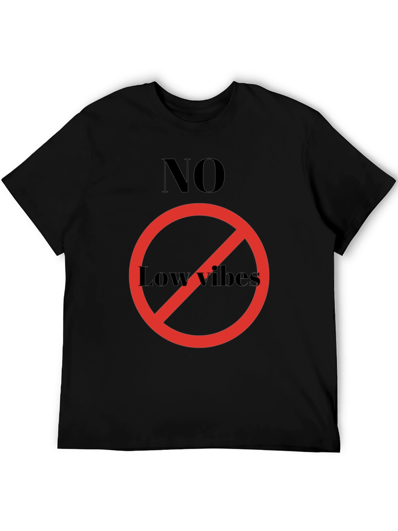 No Low Vibes Graphic Tee - Black T-Shirt